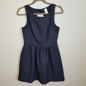 Birdcage Navy A-line party dress Elegant M